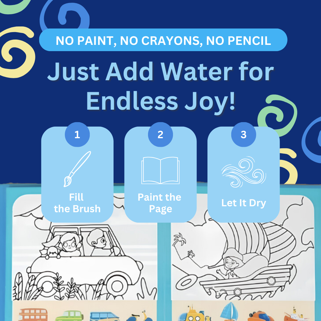 2 in 1 Tear Water Coloring book